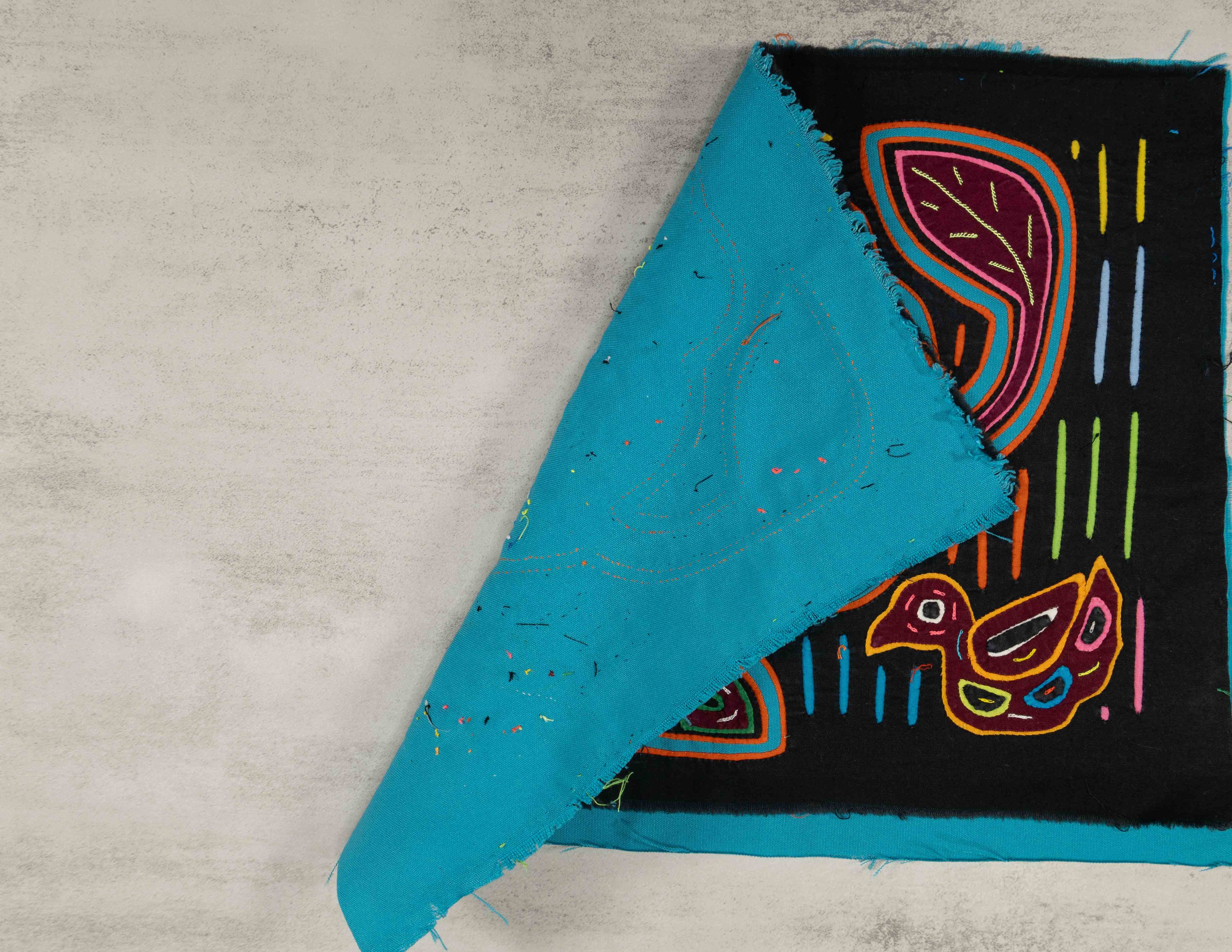 Black Orange And Turquoise Family Affair Bird Mola