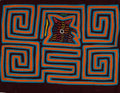 Burgundy Orange And Blue Horned Owl Mola