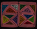 Black And Pink Classic Design Kuna Mola