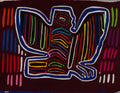 Maroon Blue And White Bird Mola