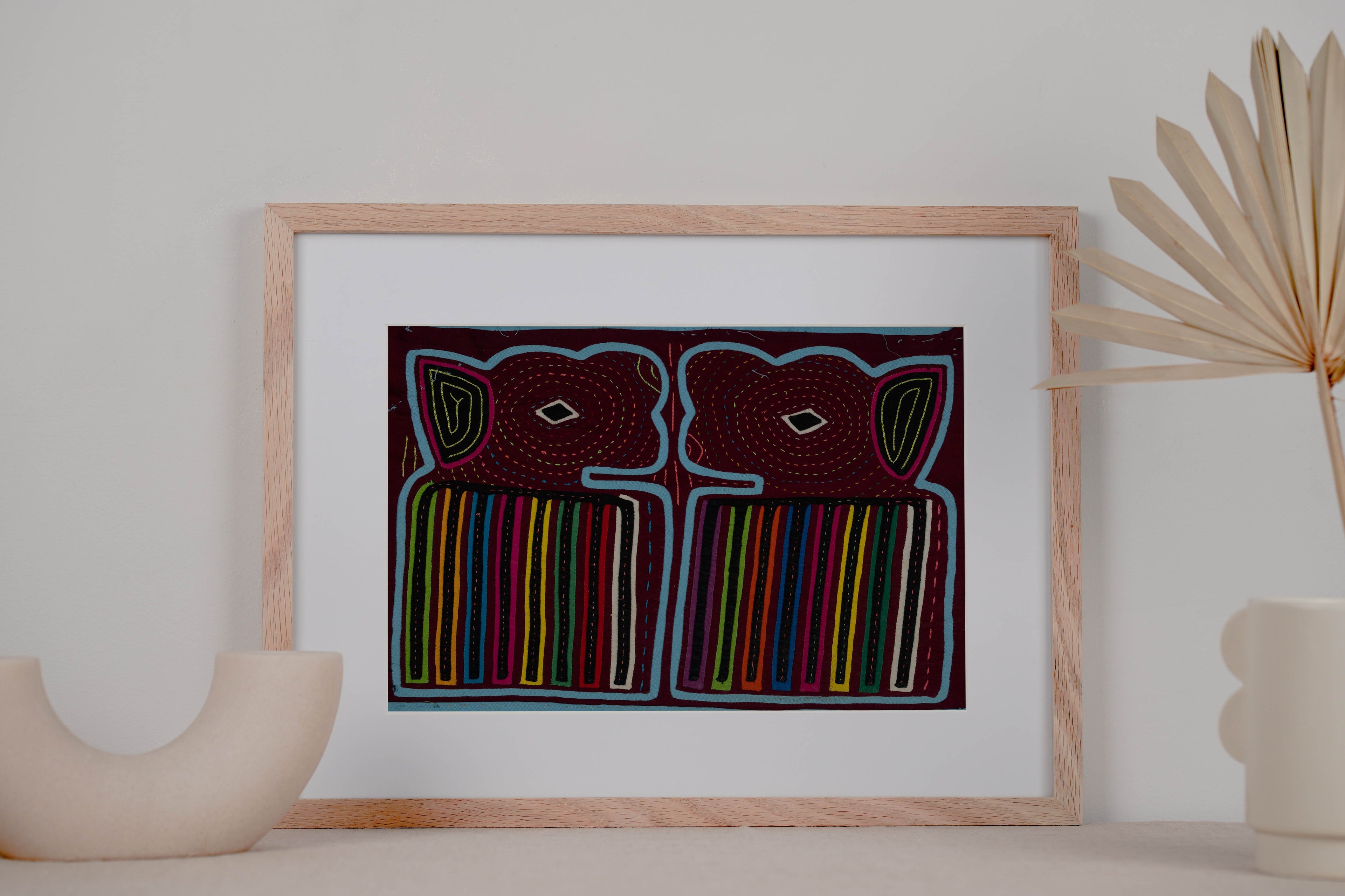Burgundy And Turquoise Former Blouse Mola Mola