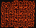 Black Orange And Red Classic Design Kuna Mola