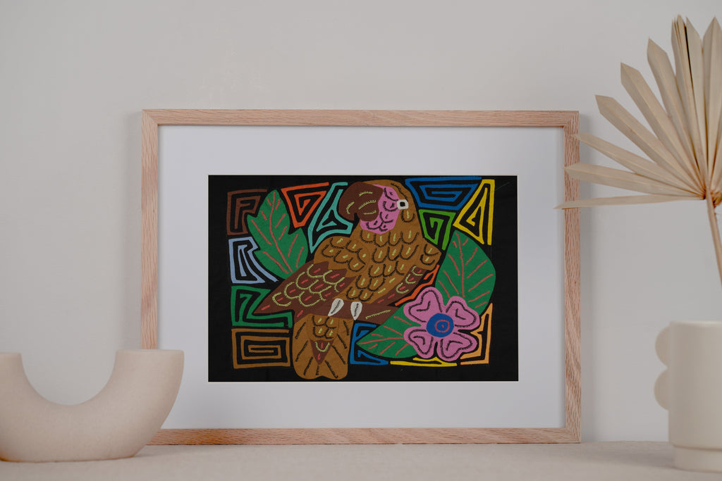 Pink And Brown Rainforest Parrot Bird Mola
