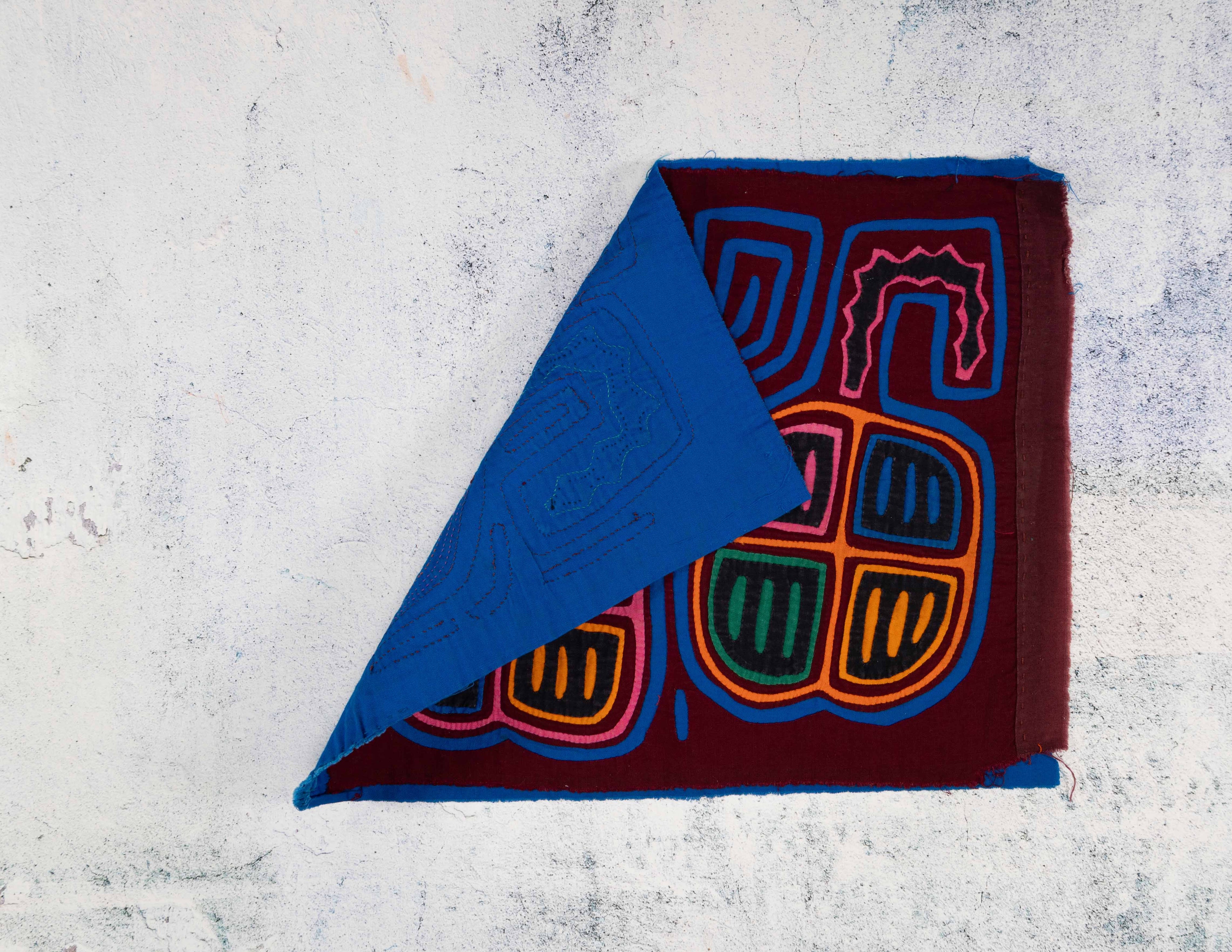 Maroon And Blue Christmas Ornaments Mola