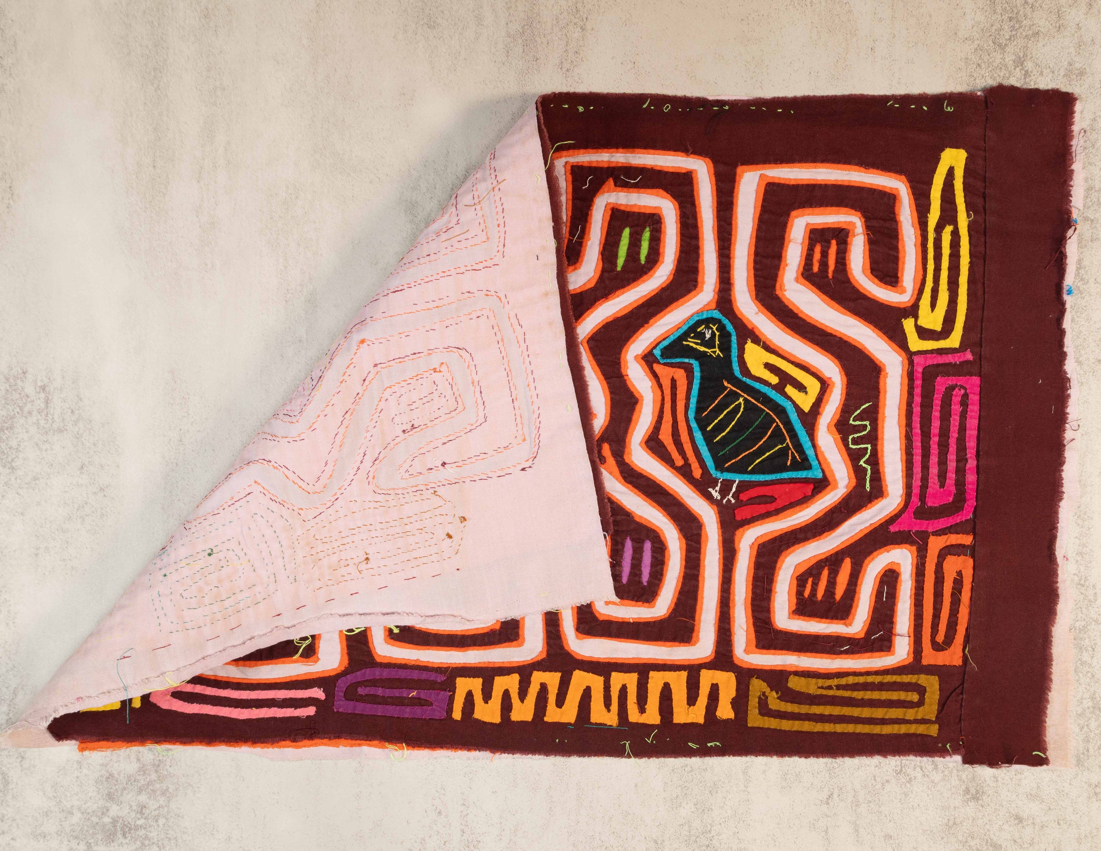 Burgundy And Orange Birds In View Mola
