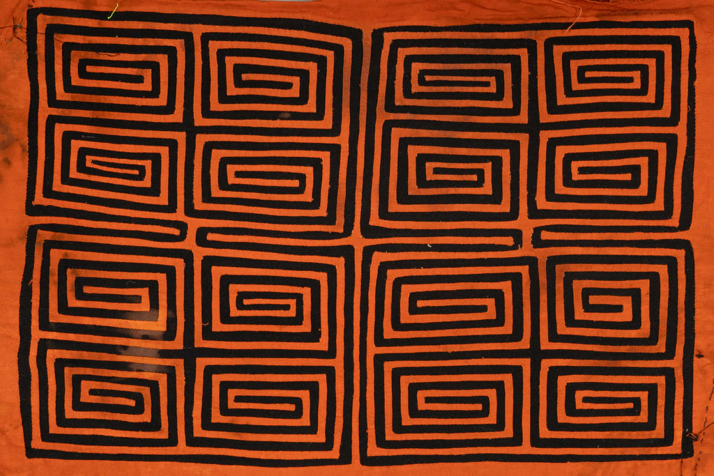Vintage Black And Orange Mola