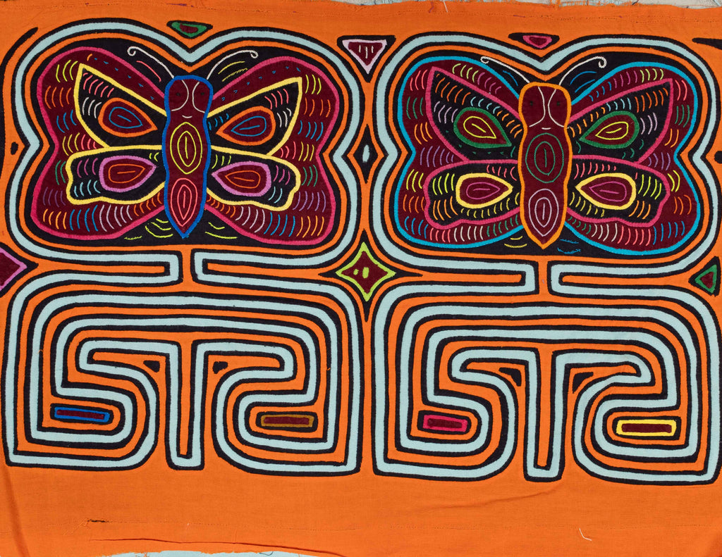 Orange And Aqua Madam Butterfly Mola