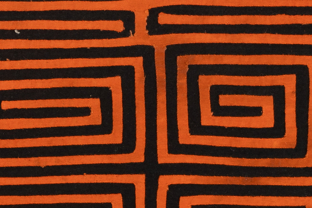 Vintage Black And Orange Mola