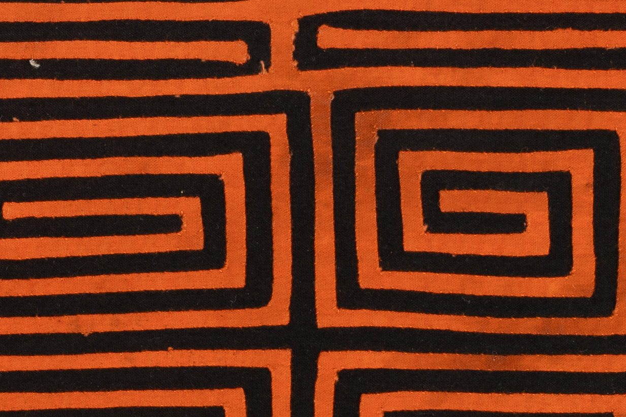 Vintage Black And Orange Mola