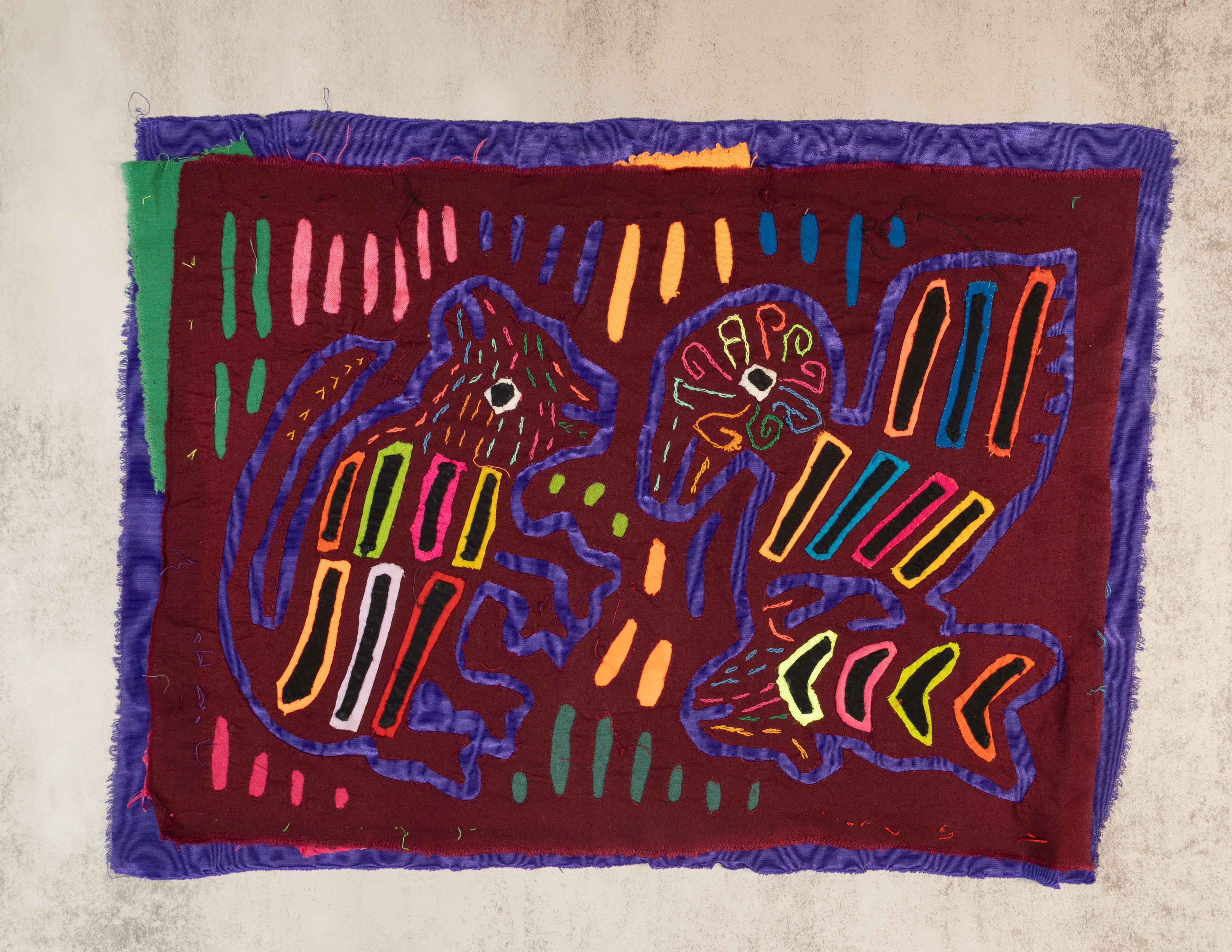 Burgundy And Blue Weird Jungle Conversation Mola