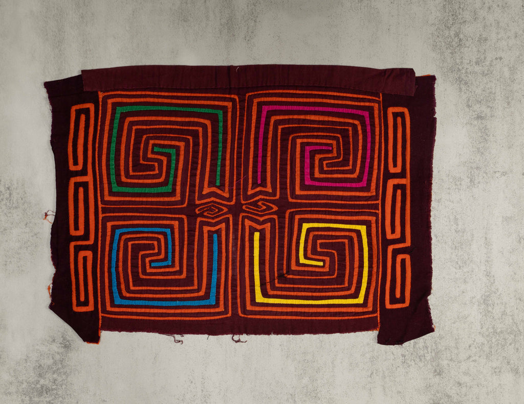 Vintage Maroon And Orange Classic Design Mola