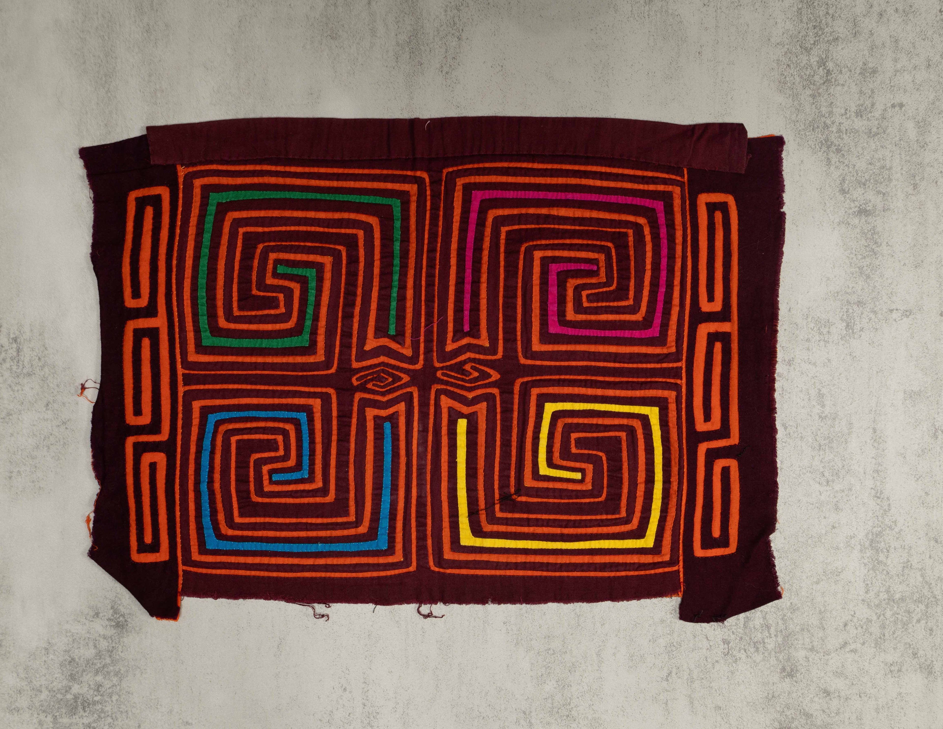 Vintage Maroon And Orange Classic Design Mola