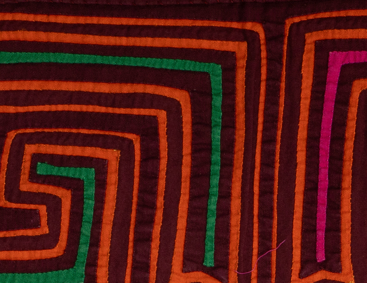 Vintage Maroon And Orange Classic Design Mola