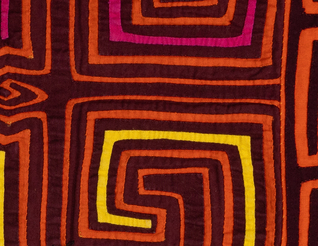 Vintage Maroon And Orange Classic Design Mola