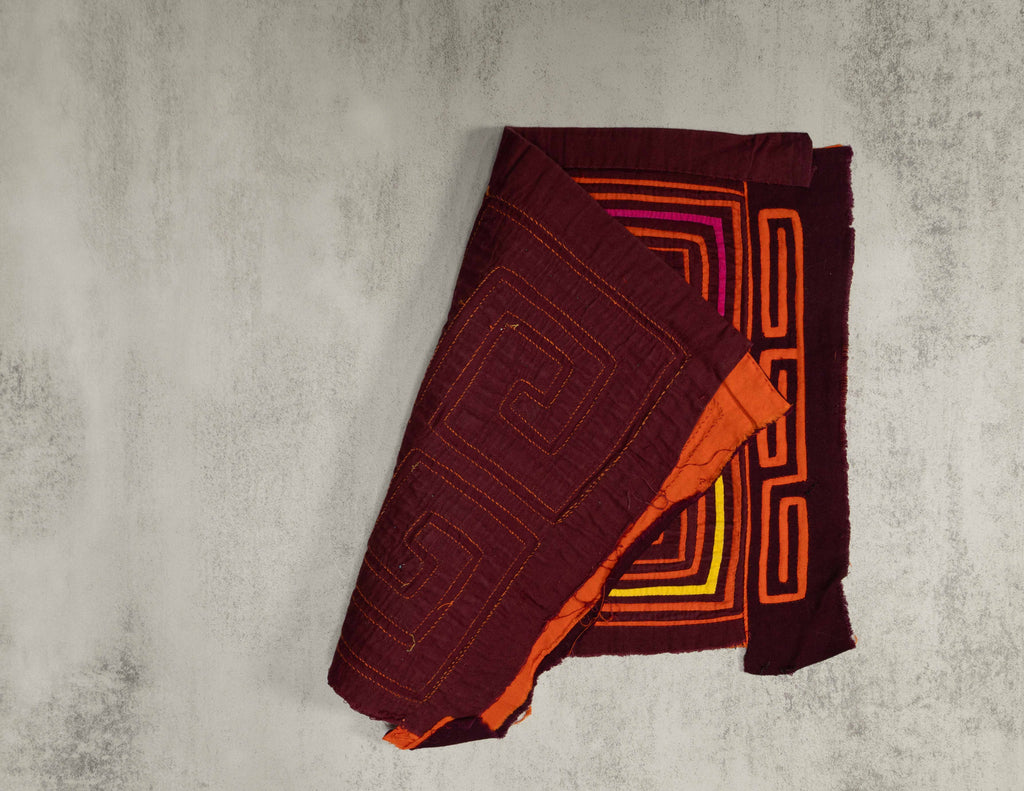Vintage Maroon And Orange Classic Design Mola