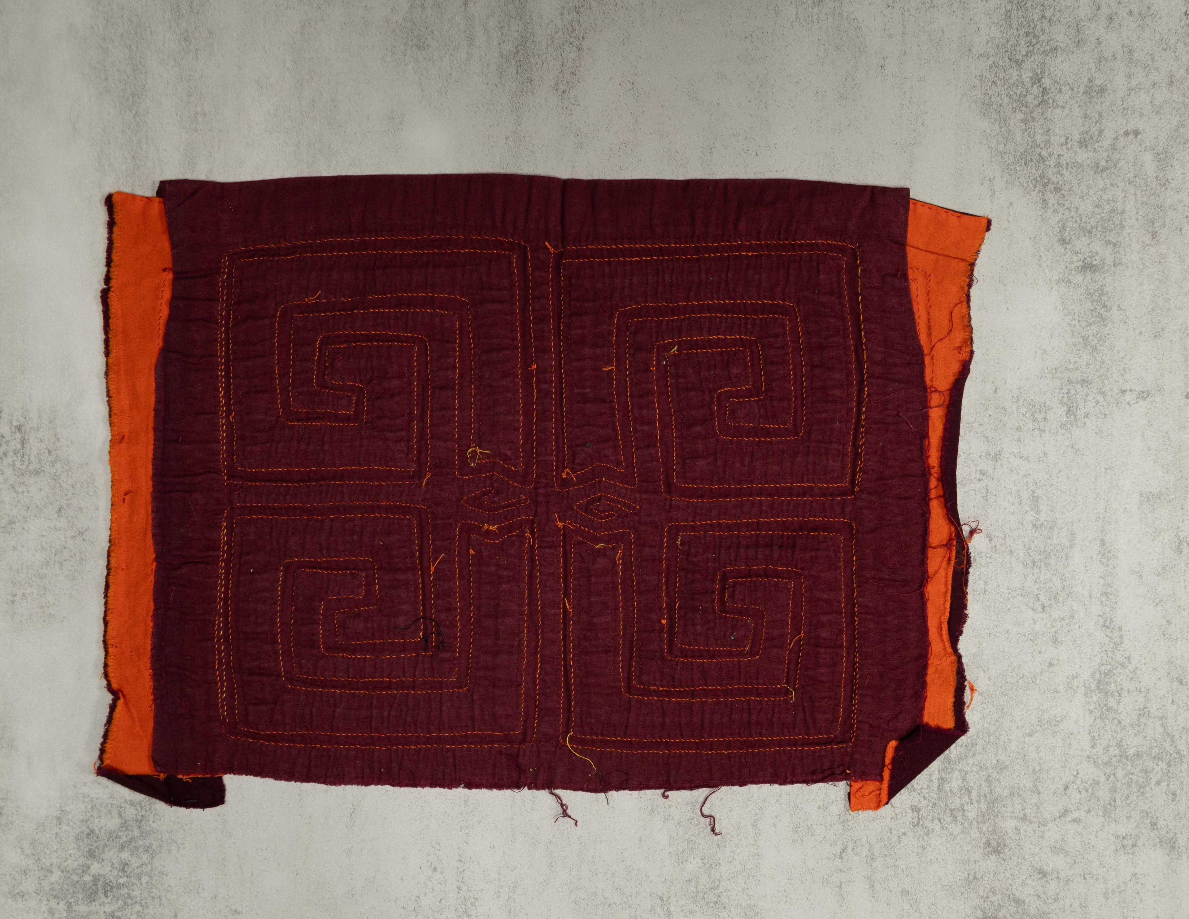 Vintage Maroon And Orange Classic Design Mola