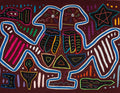 Maroon And White Optical Illusion Owl Bird Mola