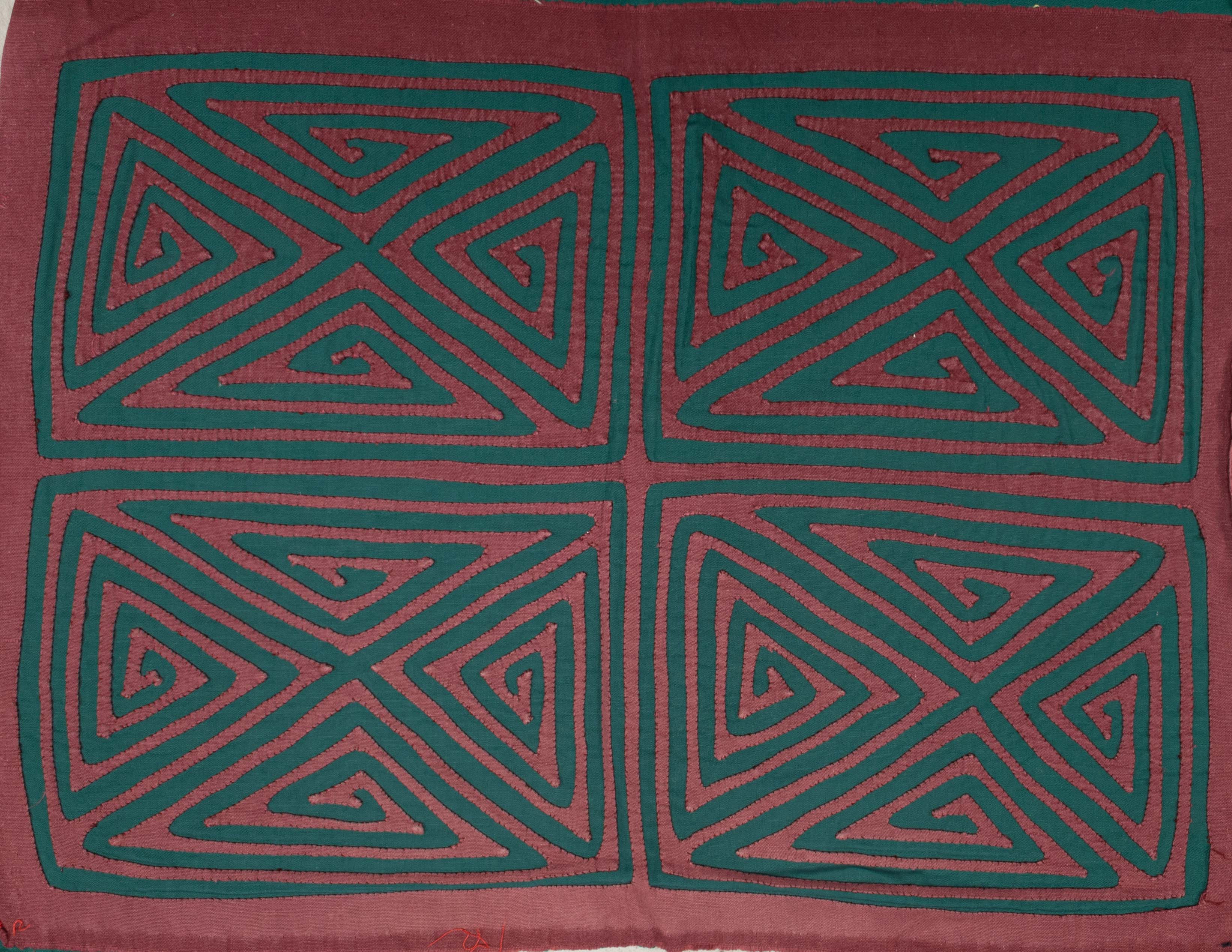 Vintage Burgundy And Green Classic Design Mola