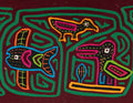Maroon And Green Bird And Fish Mola