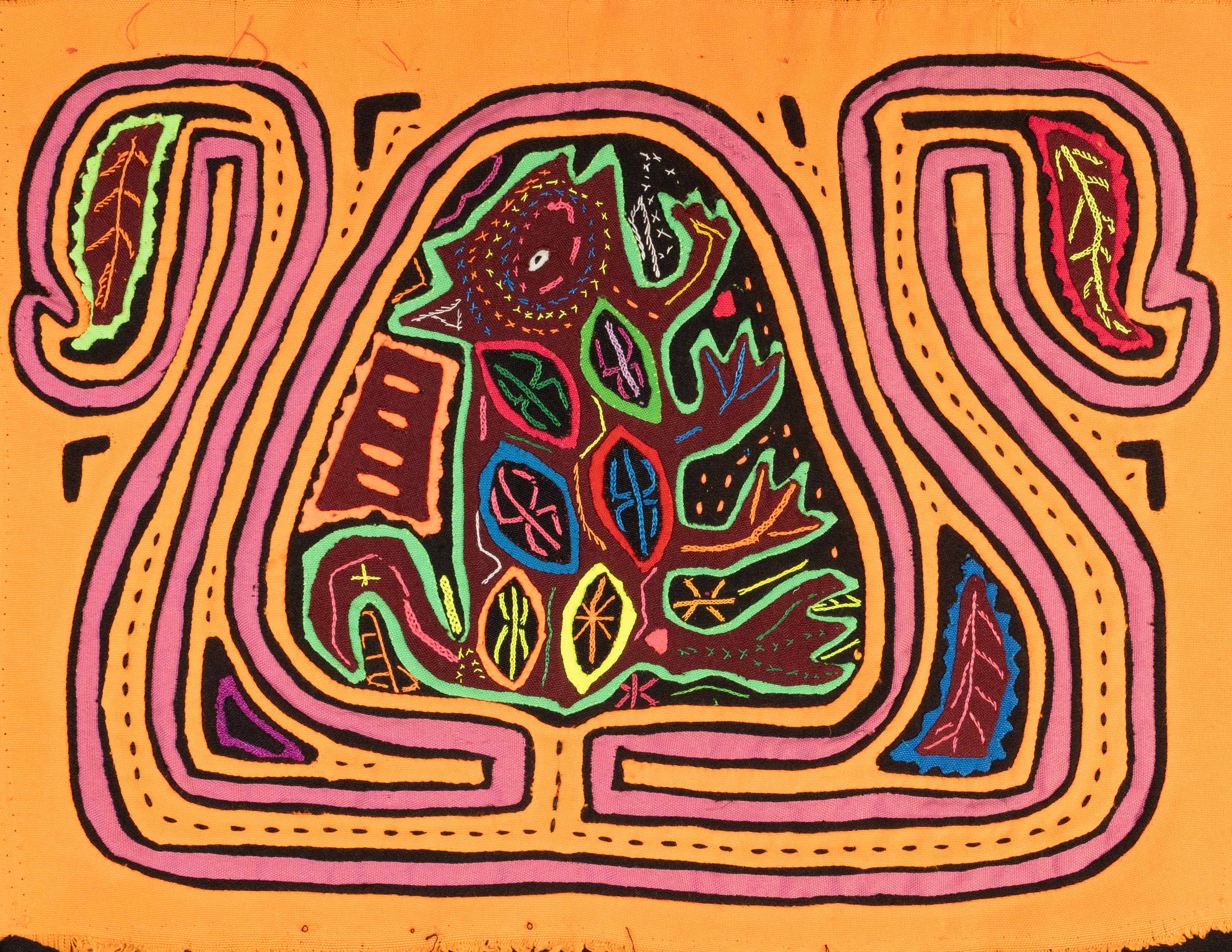 Neon Orange And Purple Venus Critter Trap Mola