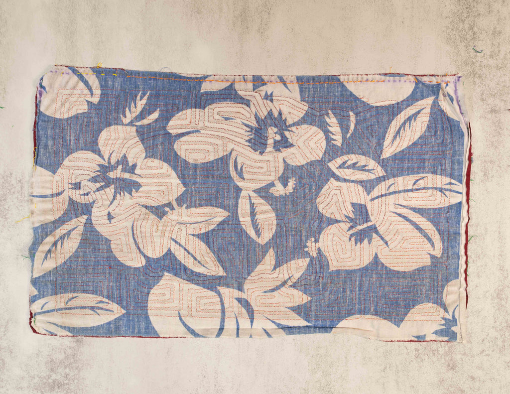 Vintage Burgundy White And Blue Puppy Dog Mola