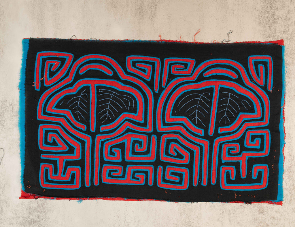 Black Red And Blue Flower Mola