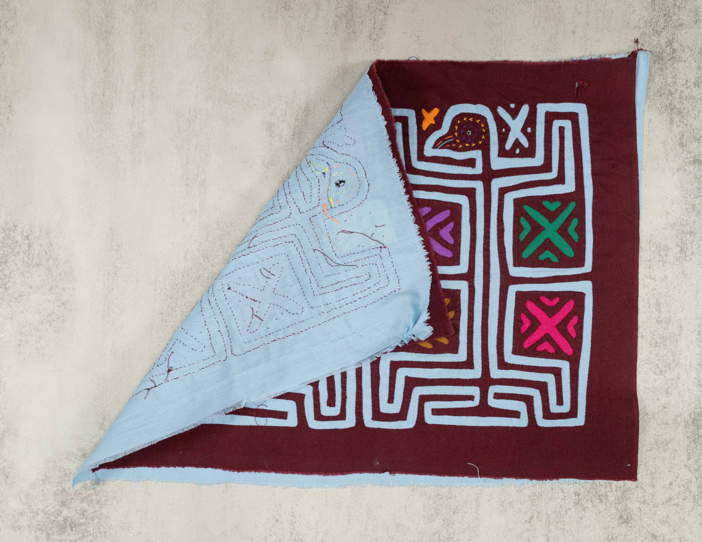 Maroon And Blue Flagmen At The Racetrack Mola