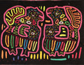 Black and Purple Jungle Taxi Cab Mola