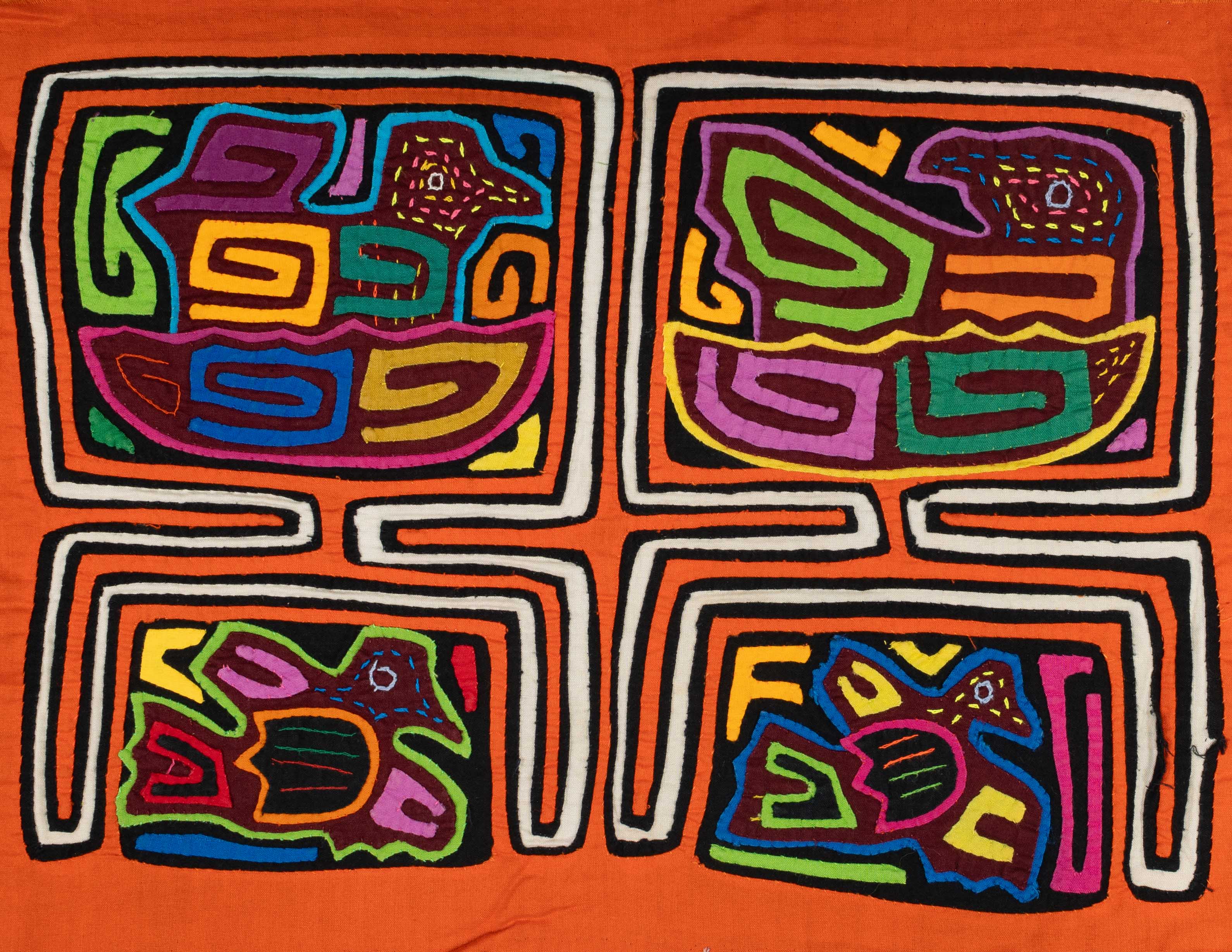 Orange And White Duck And Bird Mola