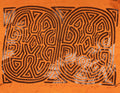 Vintage Orange And Brown Background Material Mola