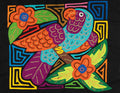 Orange Blue And Purple Parrot Bird Mola