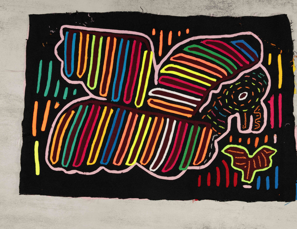 Rainbow Peace Dove in Flight Mola