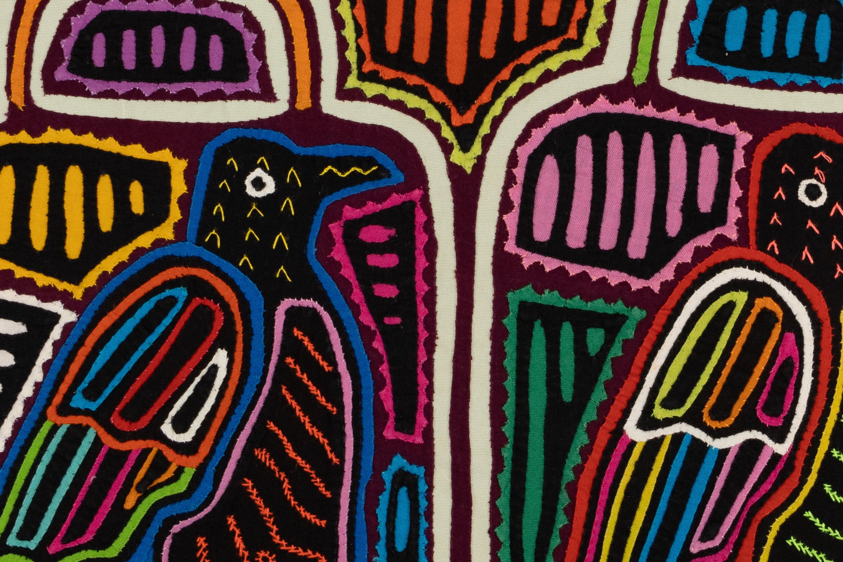 Rainbow Black Bird in Bottle Mola