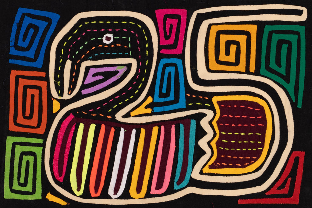 Black Swan Rainbow Colors Mola