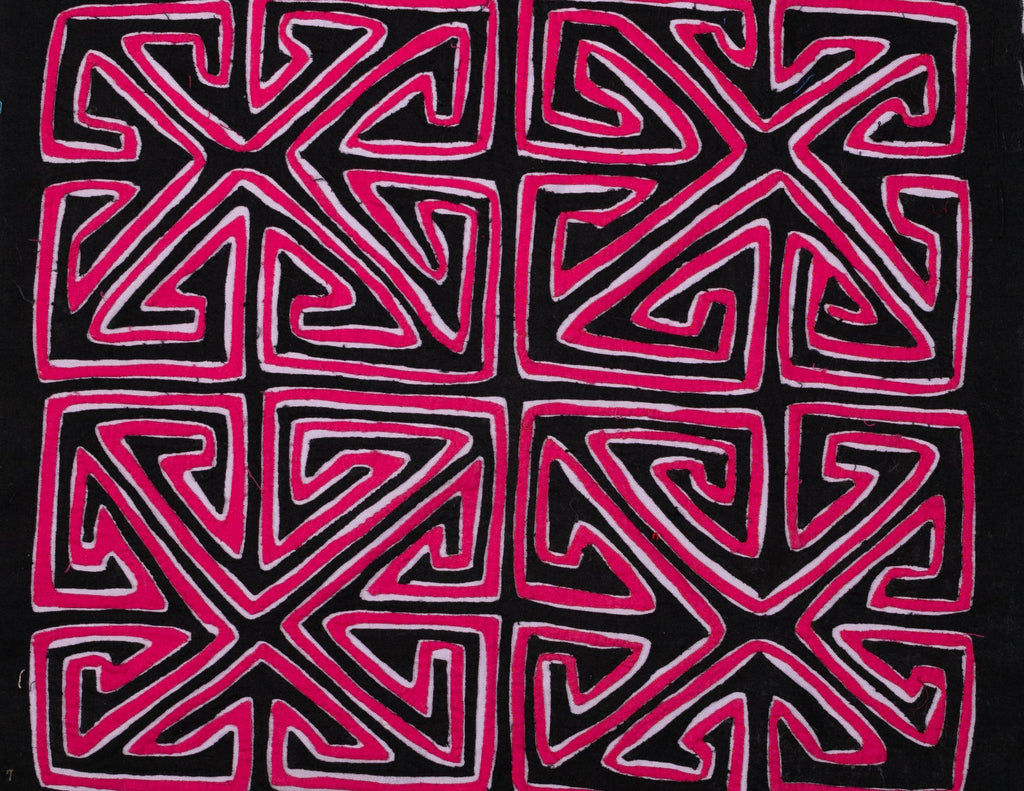 Purple Black White Symmetry Vintage Mola
