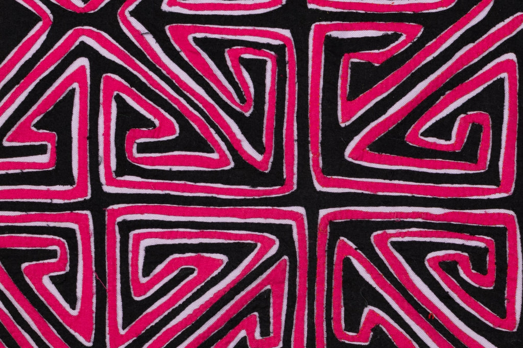 Purple Black White Symmetry Vintage Mola