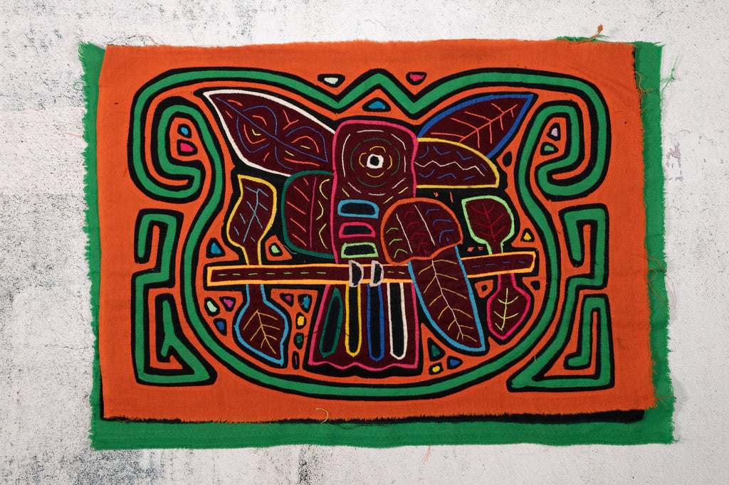 Orange Green Violet Toucan Parrot Bird Mola