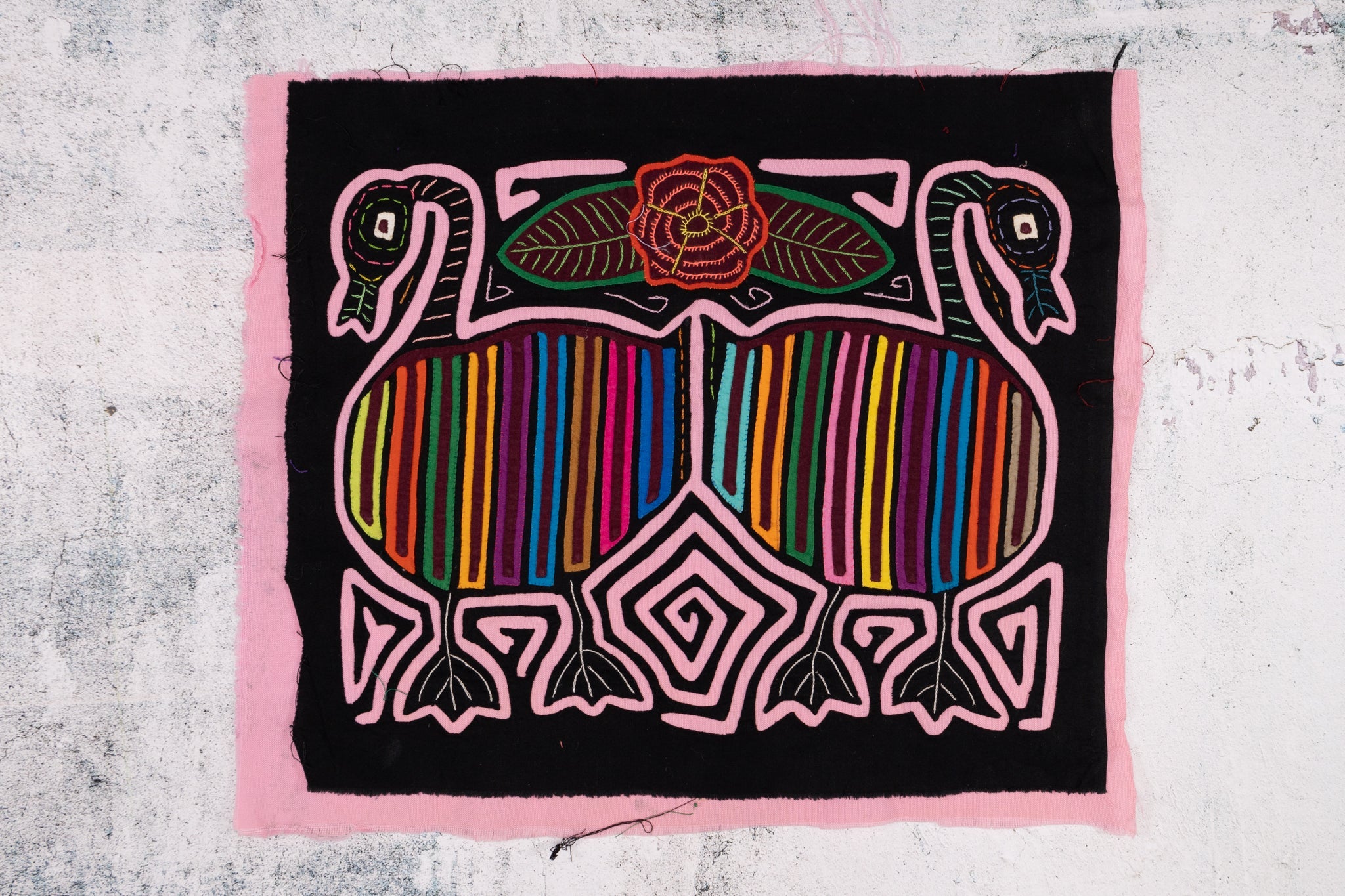 Rainbow Pink Goose Bird Mola