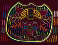 Burgundy Happy Sunbeam Mola