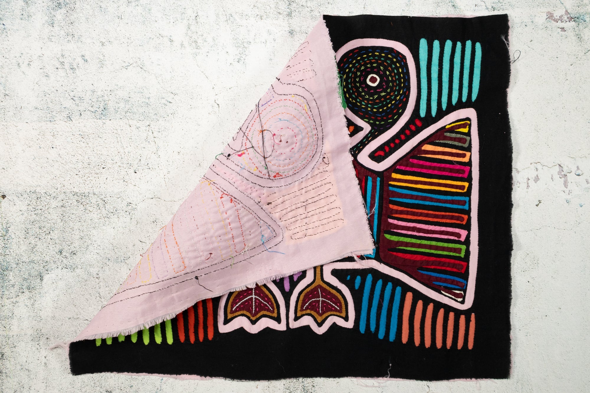 Bird Love Affair Rainbow Colors Mola