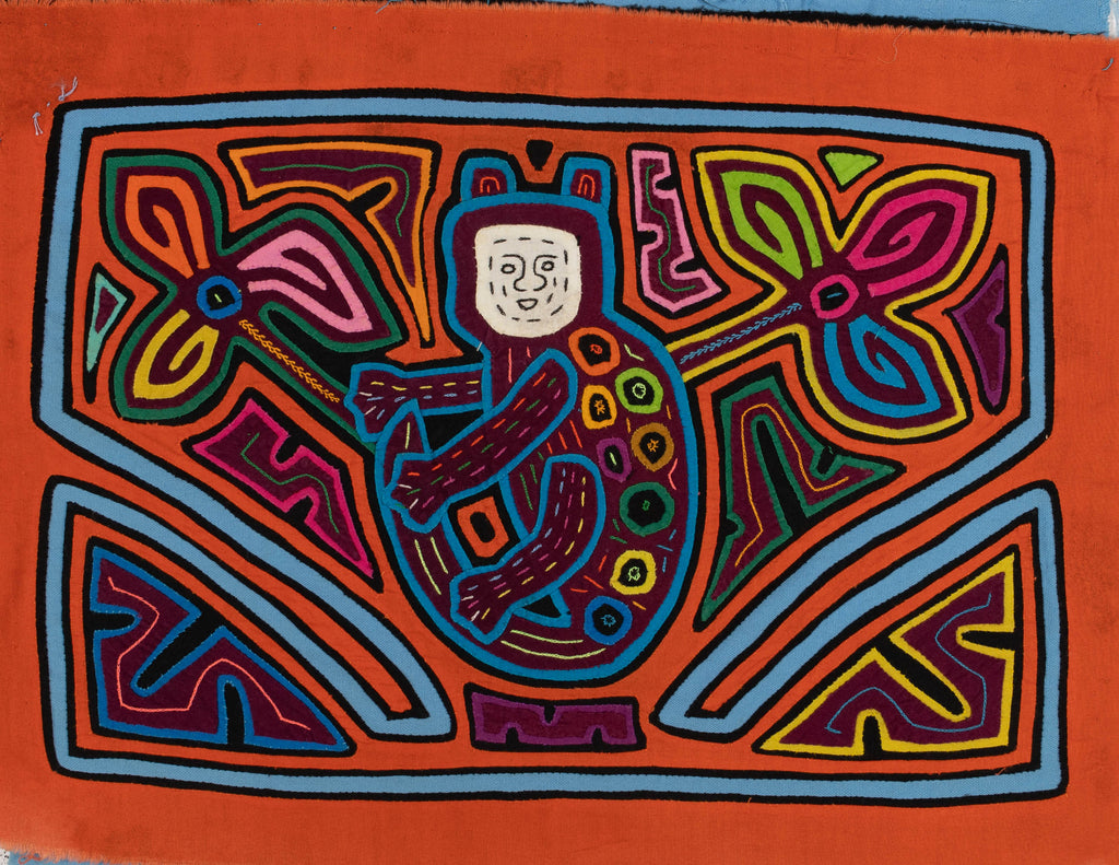 Orange Blue White Face Monkey Mola