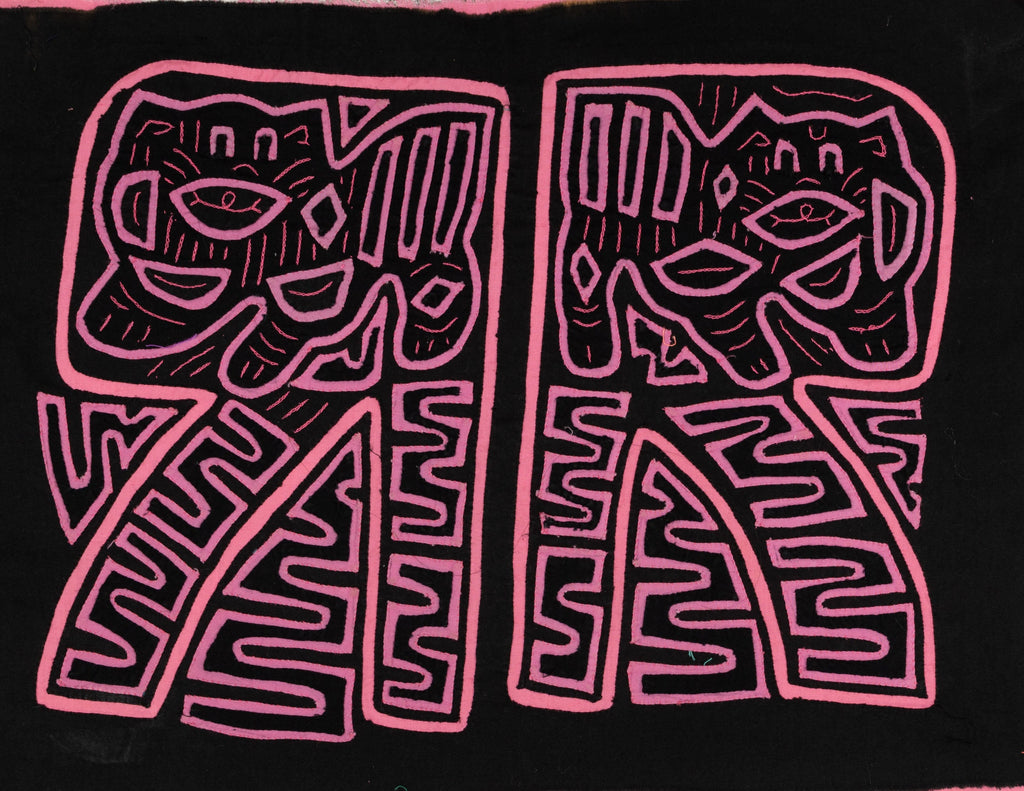 Pink Black Puppy Dog Mola