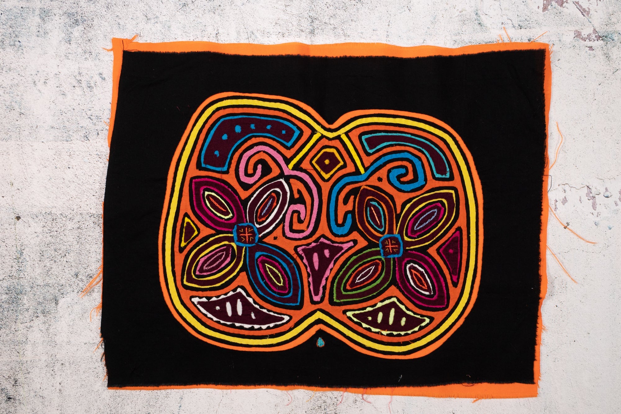 Orange Black Tropical Big Apple Mola