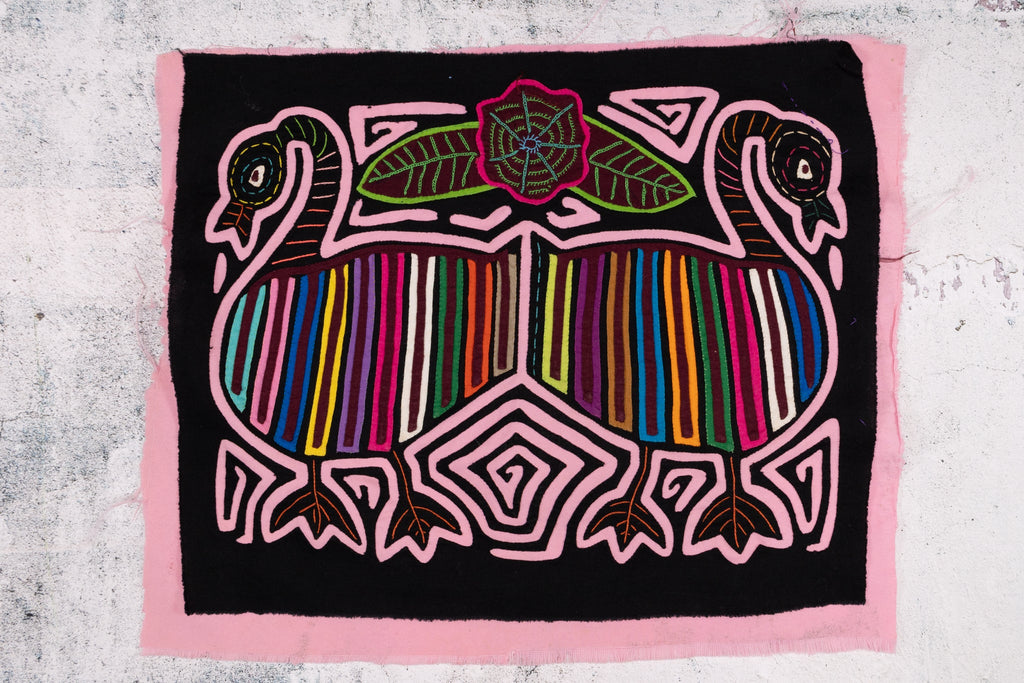 Rainbow Pink Goose Bird Two Mola