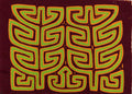 Burgundy Orange Green Cornstalk Mola