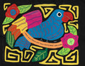 Blue Bird Black and Yellow Background Molita