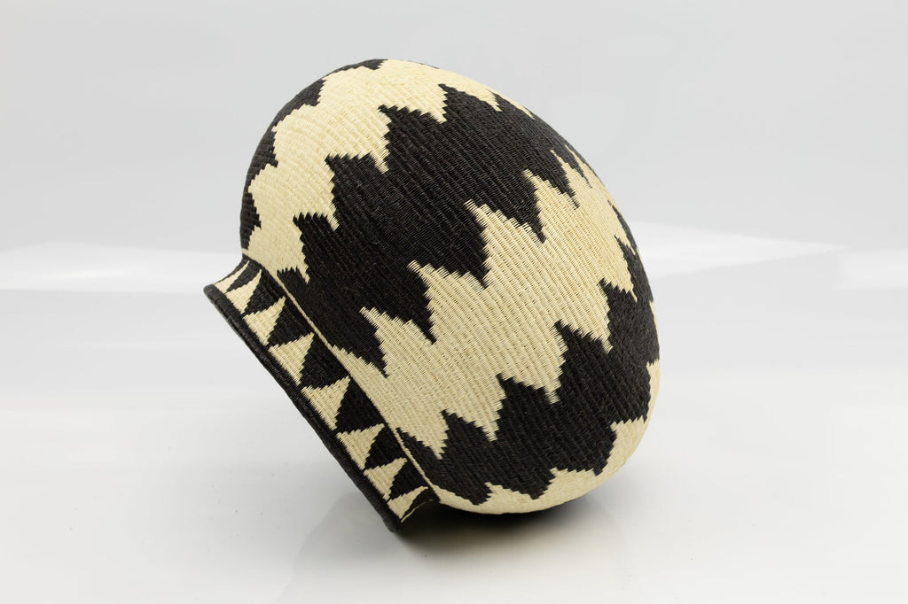 Wounaan Indian Hand Woven Black and White Panama Basket