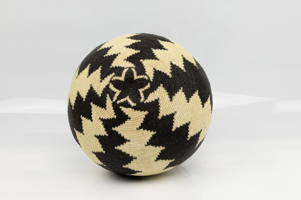 Wounaan Indian Hand Woven Black and White Panama Basket