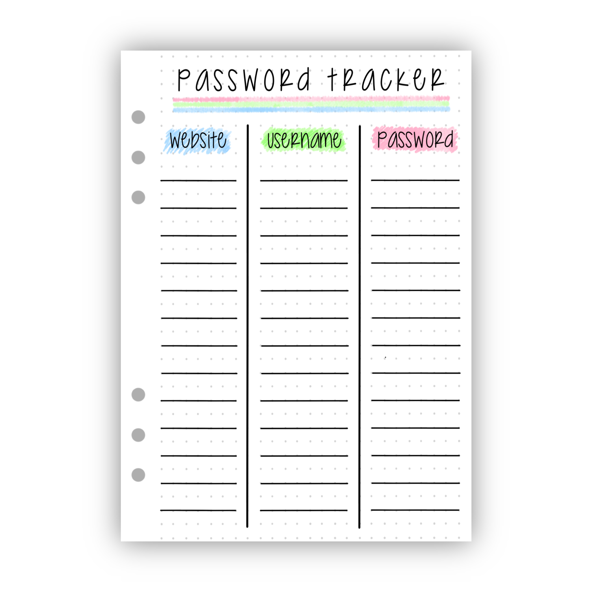 Password Tracker