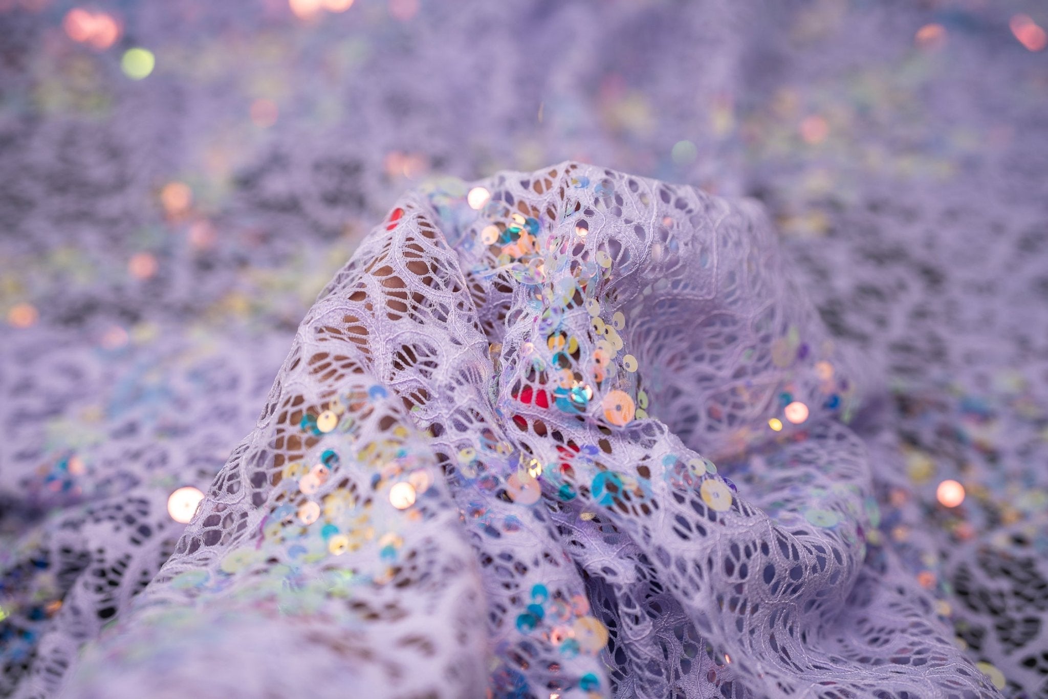 Precious Stretch Lace Sequin Fabric | Blue Moon Fabrics